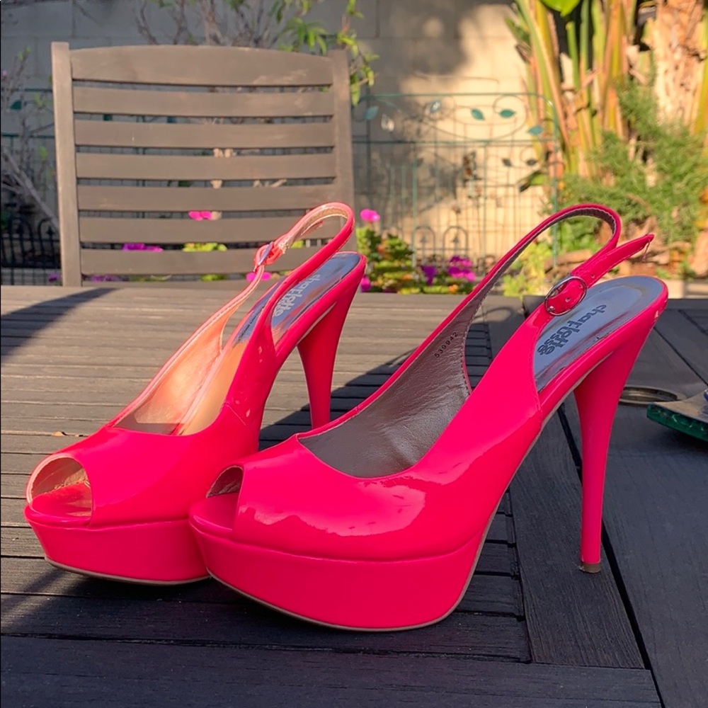 Neon Pink High Heels